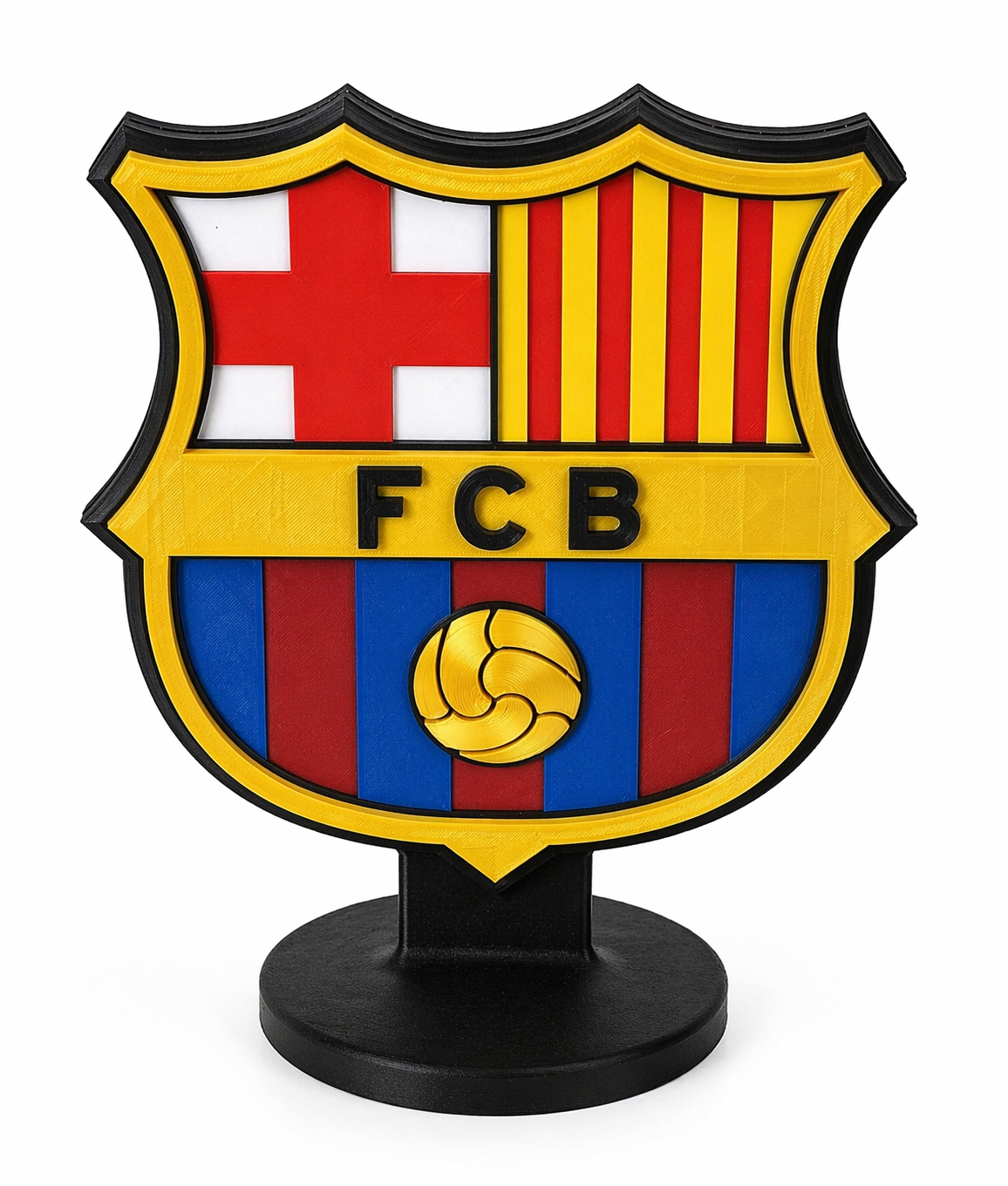 Escudo Decorativo 3D con Base – 20 × 20 cm — Decoración 3D en Barcelona